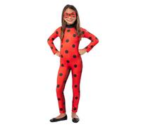 Funidelia Costume Ufficiale di Ladybug per Bambina con tutina e maschera, Tenuta di Miraculous Infantile, Costumi di Carnevale, Halloween e Feste - Taglia 10-12 anni