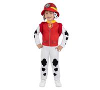 Funidelia Costume Ufficiale di Marshall Paw Patrol per bambino, Include: Tuta con coda, cappello e zainetto, Taglia 3-4 anni - Tenuta per bambini per feste, Carnevale e Halloween