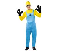 Funidelia Costume Ufficiale di Minions Dave per Uomo e Donna con tutina, cappello e occhiali, Tenuta da Cartoni Animati per Adulto, Costumi di Carnevale, Halloween e Feste - Taglia XS