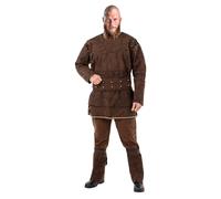 Funidelia Costume Ufficiale di Ragnar Vikings per uomo, Include giacca, cintura, pantaloni e copristivali, Taglia M - Completo per adulti per feste, Carnevale e Halloween