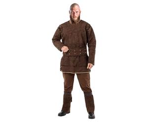 Funidelia Costume Ufficiale di Ragnar Vikings per uomo, Include giacca, cintura, pantaloni e copristivali, Taglia XL - Completo per adulti per feste, Carnevale e Halloween