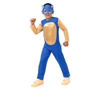 Funidelia Costume Ufficiale di Sonic per Bambino e Bambina, Tenuta da Videogiochi Riccio Blu Infantile, Costumi di Carnevale, Halloween e Feste - Taglia 5-6 anni