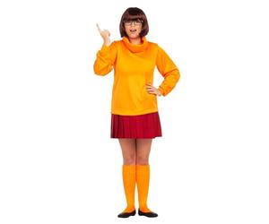 Funidelia Costume Ufficiale di Vilma - Scooby Doo per donna, Include maglietta, gonna, calzini, parrucca e occhiali - Tenuta per adulti per feste, Carnevale e Halloween - Taglia S