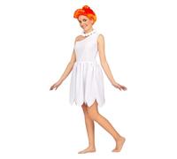 Funidelia Costume Ufficiale di Wilma Flintstone per Donna con abito, parrucca e collana, Tenuta dei Flintstones per Adulto Cavernicoli, Costumi di Carnevale, Halloween e Feste - Taglia XL