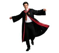 Funidelia Costume Ufficiale Harry Potter con cravatta - Grifondoro per uomo, Taglia XL, Include mantello con cappuccio e cravatta, Maghi - Vestito per Adulto per feste, Carnevale e Halloween