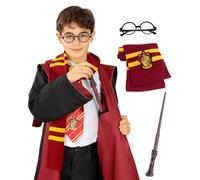 Funidelia Costume Ufficiale Harry Potter - Grifondoro per bambini, Include: Mantello con cappuccio con stemma ricamato, Taglia 10-12 anni - Tenuta per bambini per feste, Carnevale e Halloween