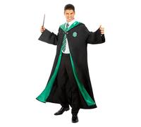 Funidelia Costume Ufficiale Serpeverde Harry Potter per uomo e donna, Include: Tunica con stemma stampato, Taglia L - Tenuta per adulti per feste, Carnevale e Halloween