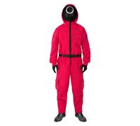 Funidelia Costume Ufficiale Squid Game Netflix per Uomo e Donna con maschera cerchio, Tuta Squid Game per Adulto, Costumi di Carnevale, Halloween e Feste - Taglia S - M
