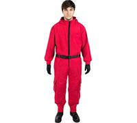 Funidelia Costume Ufficiale Squid Game Netflix per Uomo e Donna, Tutina Squid Game per adulto, Costumi per Halloween e Carnevale - Taglia S - M