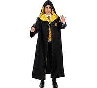 Funidelia Costume Ufficiale Tassorosso Harry Potter per uomo e donna, Include: Tunica con stemma stampato, Taglia L - Tenuta per adulti per feste, Carnevale e Halloween