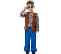 Funidelia | Cotume da Hippie per Bambino Taglia 10-12 Anni Anni 60, Hippie, Flower Power, Decenni - Multicolore