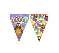Funidelia | Festone con bandierine Masha e Orso ▶ Masha and the Bear, Cartoni Animati - Decorazioni per feste di compleanno, feste in maschera, Halloween e Carnevale - Rosa