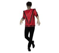 Funidelia Giacca Ufficiale di Michael Jackson Thriller per uomo, Taglia M - L. Accessori per costumi per adulti per feste, Carnevale e Halloween