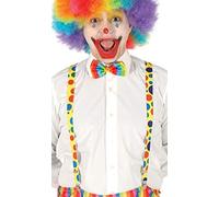 Funidelia Guirca Bretelle da Clown Multicolori per Adulto