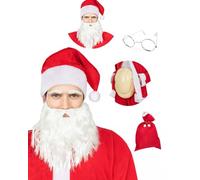 Funidelia | Kit accessori Babbo Natale per uomo Santa Claus, Natale, Babbo Natale - Accessori per Adulto, accessorio per costume - Rosso