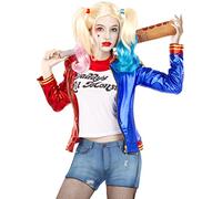Funidelia Kit Costume Ufficiale Harley Quinn - Suicide Squad per donna, Include maglietta e giacca, Supereroi, DC Comics - Completo per adulti per feste, Carnevale e Halloween - Taglia XS
