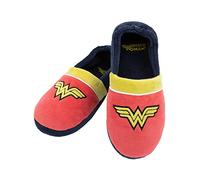 Funidelia | Pantofole di Wonder Woman per bambina Supereroi, DC Comics - Accessori e merchandising - Regali originali per bambini - natale, compleanni e altre occasioni - Taglia 32-34 - Rosso