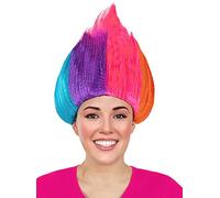 Funidelia | Parrucca arcobaleno Trolls per donna e uomo Cartoni Animati, Trolls, Films & Series - Accessori per Adulto, accessorio per costume - Multicolore