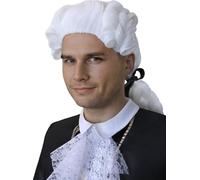 Funidelia | Parrucca barocca depoca per uomo Barocco, Rivoluzione Francese, el 700 e 800, d'Epoca - Accessori per Adulto, accessorio per costume - Bianco