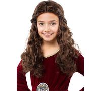 Funidelia | Parrucca da principessa medievale per bambina Medievale, Medioevo, Principesse, Regina - Accessori per bambini, accessorio per costume - Marroni