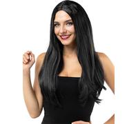 Funidelia | Parrucca nera liscia per donna Streghe, Maghi, Horror - Accessori per Adulto, accessorio per costume - Nero