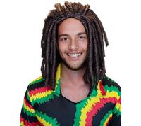 Funidelia Parrucca Rasta per uomo. Accessori per costumi per Adulto