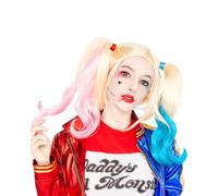 Funidelia Parrucca Ufficiale di Harley Quinn - Suicide Squad per donna. Accessori per costumi per adulti per feste, Carnevale e Halloween