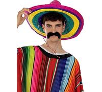 Funidelia | Sombrero da messicano colorato per donna e uomo Messico & Mariachi, Teschio messicano - Accessori per Adulto, accessorio per costume - Giallo