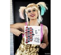 Funidelia | Tatuaggi di Harley Quinn - Suicide Squad per donna Supereroi, DC Comics, Suicide Squad - Accessori per Adulto, accessorio per costume - Nero