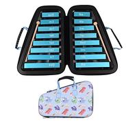 Funien 16 Chiavi Enspiel a 16 Note Plate di Alluminio Xylofearly Eonal Musical Percussion Strument con Mallet Case per lo Sviluppo del Senso della Musica (Blu)
