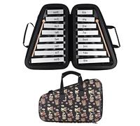 Funien 16 Chiavi Enspiel a 16 Note Plate di Alluminio Xylofearly Eonal Musical Percussion Strument con Mallet Case per lo Sviluppo del Senso della Musica (Nero)