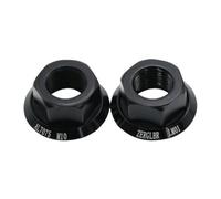 Funien 2 Pezzi Dadi per ASSE mozzo Ruota Bicicletta 7075 Lega di Alluminio M10 * P1.0 bullone Dado per Ruota Bici Anteriore e Posteriore,ASSE in Lega di Alluminio