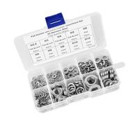 Funien 260 Pcs in Acciaio Inossidabile Rondella Piatta Molla per Assortimento Set per Accessori Hardware di Fissaggio Rondella di Blocco
