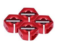 Funien Adattatore per Esagonale, Adattatore per Esagonale per Ruota in Lega di Alluminio, 12 Mm, Confezione da 4 per Auto RC in Scala 1/10, Robusto, Installazione Facile, Ottimo (Rosso da 5,0 mm)