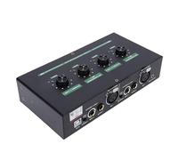 Funien Alimentazione a 2, Mixer Amplificatore di Potenza, Amplificatore Mixer Microfono per Apparecchiature di Registrazione Musicale, Guadagno con Alimentazione, Uscita Riverbero,