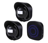 Funien Allarme vialetto Wireless Multifunzione Allarme sensore di Movimento Esterno Impermeabile 1 Ricevitore 2 trasmettitori con 38 campanelli Raggio di Trasmissione 200 m per Uso Interno Esterno