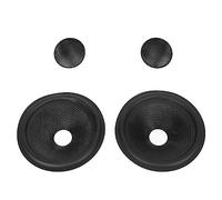 Funien Carta per Tamburo a Cono per Altoparlante, 2 Pezzi, 5 Pollici, Cono Subwoofer, Diametro Esterno 126 Mm, con Rivestimento in Gomma Parti di Ricambio la Riparazio
