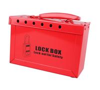 Funien Cassetta di Bloccaggio Tagout Lockout Costruzione Durevole e Resistente per Ambienti Industriali Cassetta di Gruppo LOTO in Acciaio Inossidabile per Interruttore, Disconnessione, Bloccaggio