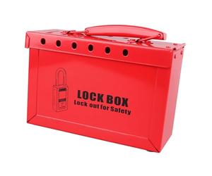 Funien Cassetta di Bloccaggio Tagout Lockout Costruzione Durevole e Resistente per Ambienti Industriali Cassetta di Gruppo LOTO in Acciaio Inossidabile per Interruttore, Disconnessione, Bloccaggio