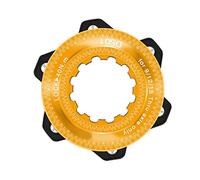Funien Centro in Bicicletta in Lega Alluminio Centrolock a 6 Buche Adattatore Bike Disco Centro Conversione del del a 6 Bulloni Bullone Accessorio per Ciclismo Rotore (Oro)