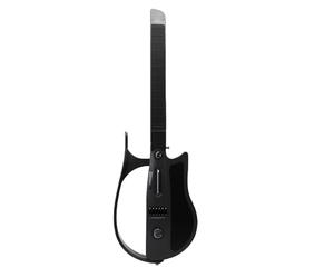 Funien Chitarra Intelligente Senza Corde, Chitarra Elettrica Automatica Pieghevole Portatile per Principianti Nera, Indicatore Luminoso degli Accordi in Tempo Reale, Effetti Sonori