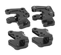 Funien Codice Fisso per Auto RC, Design Raffinato, Installazione Semplice per Auto da Arrampicata Simulata 1/10, Materiale in Lega di Alluminio, 4 Pezzi (Nera)