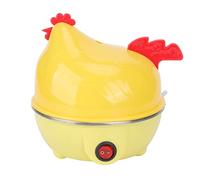 Funien Cuociuova Rapido, capacità 7 Uova, Forma di Gallina Carina, Spegnimento Automatico, Materiale PP di Alta qualità per Colazione Veloce con Funzione di Cottura a Vapore (Spina europea 220 V)