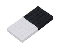 Funien Dadi Vuoti Dadi Cancellabili a Secco a 6 Facce Piccoli da Scrivere Cancellabili D6 da Gioco Tavolo per Giochi Interattivi Insegnamento dei Numeri con Modelli (Metà e metà bianco)