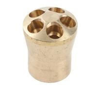 Funien Distributore di Refrigerante Separatore di Liquidi in Ottone 5 Fori Flusso Uniforme e Preciso Ottone Addensato Ingresso da 12,8 Mm Uscita da 6,5 Mm per Sistemi Pompa d