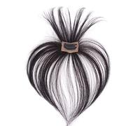 Funien Fermaglio per Capelli Wispy Bang Bangs Estensioni di Capelli Veri per Uso in Eventi Leggero Marrone Scuro 13 Cm