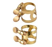 Funien Fissante di Legatura di Sax in Ottone in Ottone, Dispositivo di Fissaggio di Sassofono in Alto, Bocchino a Doppia Vite Regolabile, Design Universale Compatibile con la (Pitch alto)