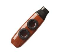 Funien Flauto Kazoo Compatto Ed Ergonomico a Doppio Foro, Basso Regolabile a Doppia Membrana per Suonatori di Ukulele in Viaggio e con Venature di in Zaino Spalla
