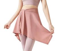 Funien Gonna da Yoga Assorbente in Un Unico Pezzo, Morbida e alla Moda, in Fibra di Poliestere, con Design Personalizzato di Avvolgimento e Annodatura (Rosa)