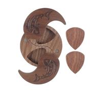 Funien Guitar Pick Box con 2 Pezzi Scelte per Chitarra in Legno Scatola di Pick di Chita